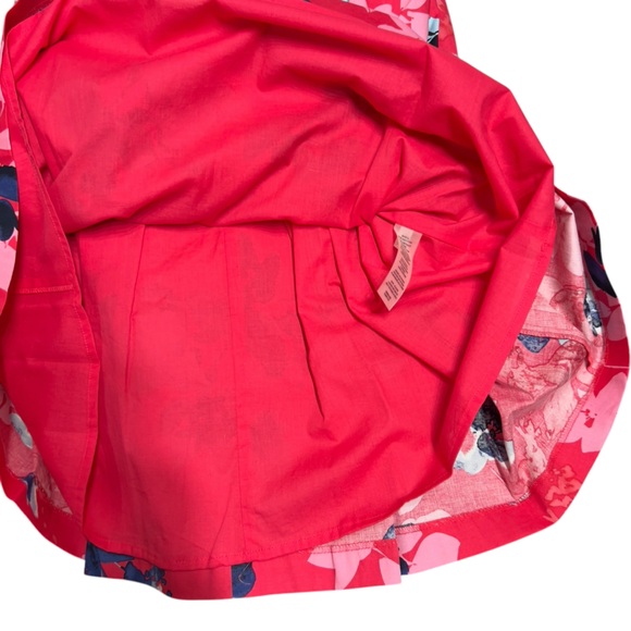 VINCE CAMUTO PINK SLEEVELESS FLORAL PRINT FIT AND FLARE MIDI COTTON DRESS 8 NEW - Picture 10 of 11